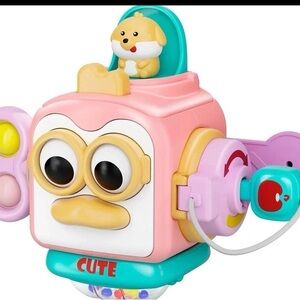 Montessori Busy Board Cube Sensory Toy Fine Motor Skills Baby Toddler Gift